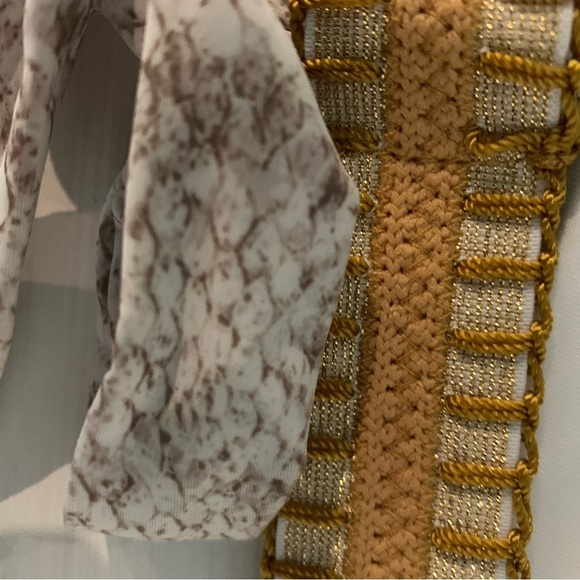 NWT Pilyq Platinum Swimwear‎ Cobra Crochet Bikini Triangle Top - Picture 10 of 11